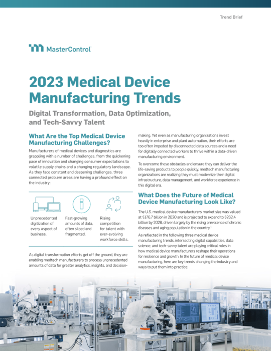 2023 Medical Device Manufacturing Trends