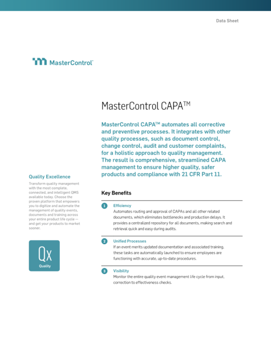 MasterControl CAPA™