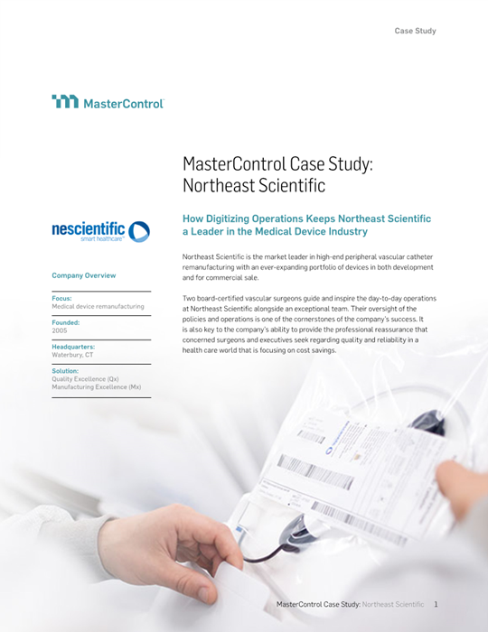 MasterControl Case Study: Northeast Scientific