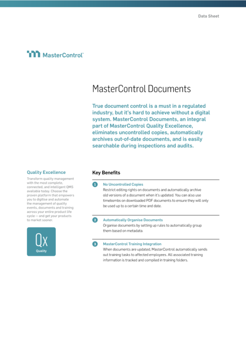 MasterControl Documents™