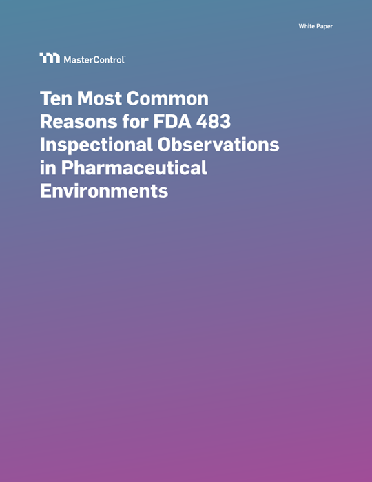 Ten Most Common Reasons for FDA 483 Inspectional Observations in Pharmaceutical Environments