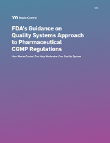 FDA's Quality Systems Approach to Pharmaceutical CGMPs