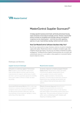 MasterControl Supplier Scorecard™