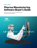 Pharma Manufacturing Software Buyer’s Guide