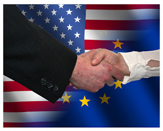 Handshake between the United States and the European Union representatives