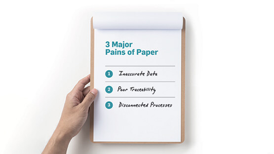 Paperless manufacturing notes