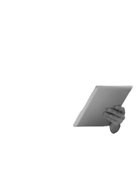 image of lady with tablet