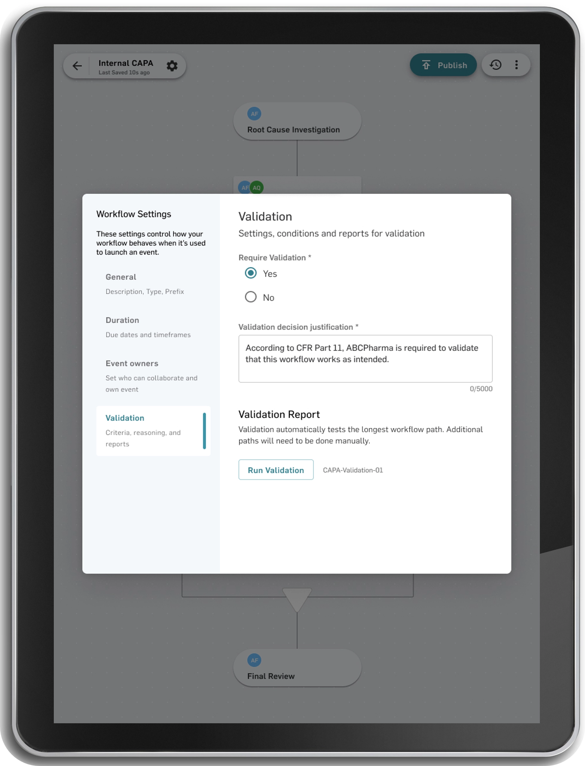 MasterControl's patented validation management software for life sciences