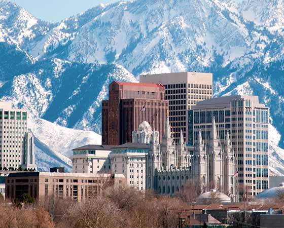 photo of utah skyline